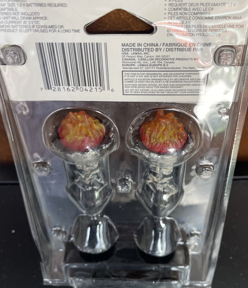 Lemax Spooky Town Corpse Torch Lighted Accessories - New