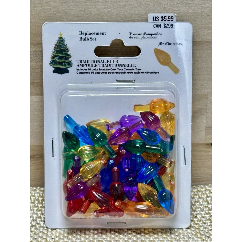 Mr Christmas Replacement Bulb Set 50ct Light Ceramic Christmas Tree Traditional