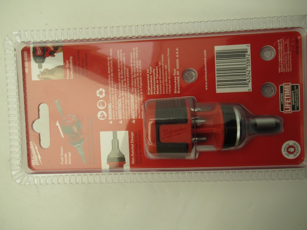 Milwaukee 48-22-2330 8 in 1 Compact Ratcheting Multi-bit Driver