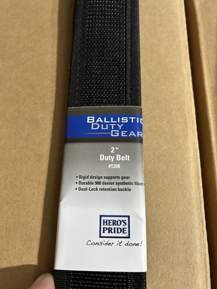 Heros Pride Duty Belt,Outer Loop Lined,Black, Small Heros Pride