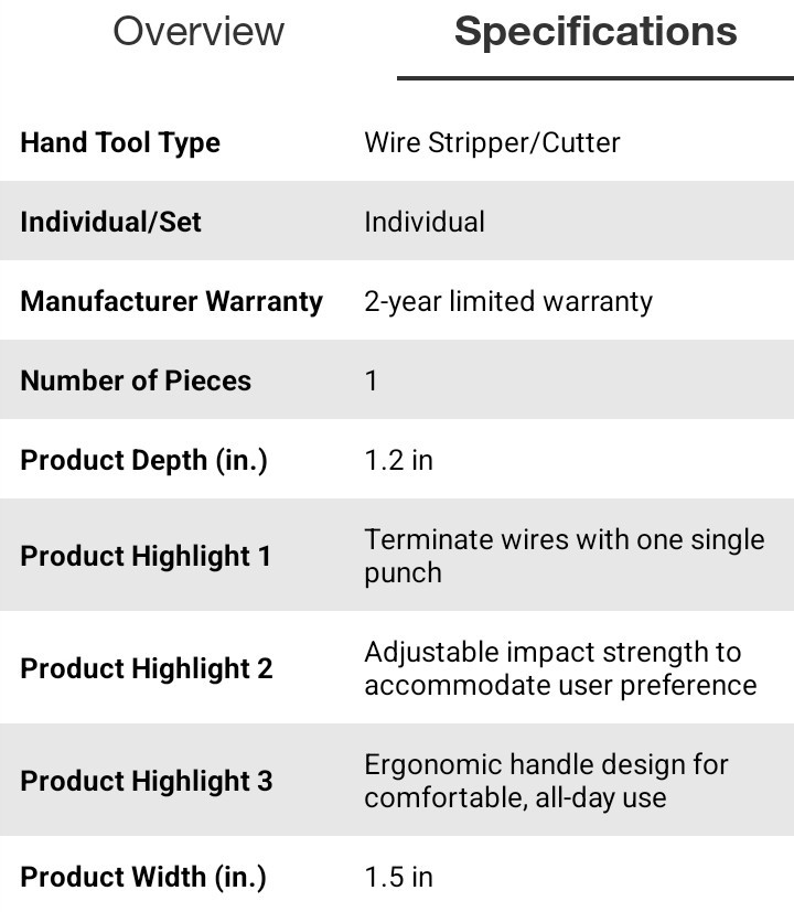 🥥 Impact Punch Down Tool Black🆕️👉AS SHOWN👈READ BELOW👇