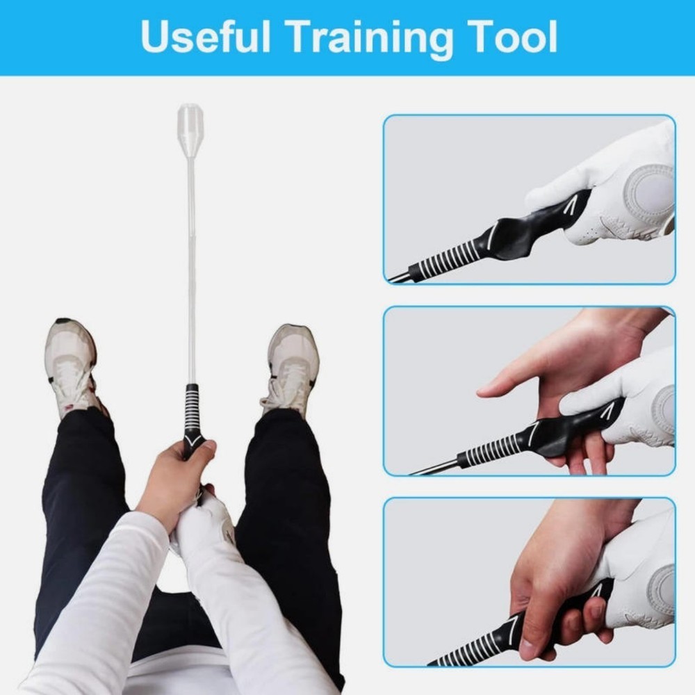 2Pcs Right-Hand Golf Swing Training Grip Standard Teaching Aid Warm Up Trainer
