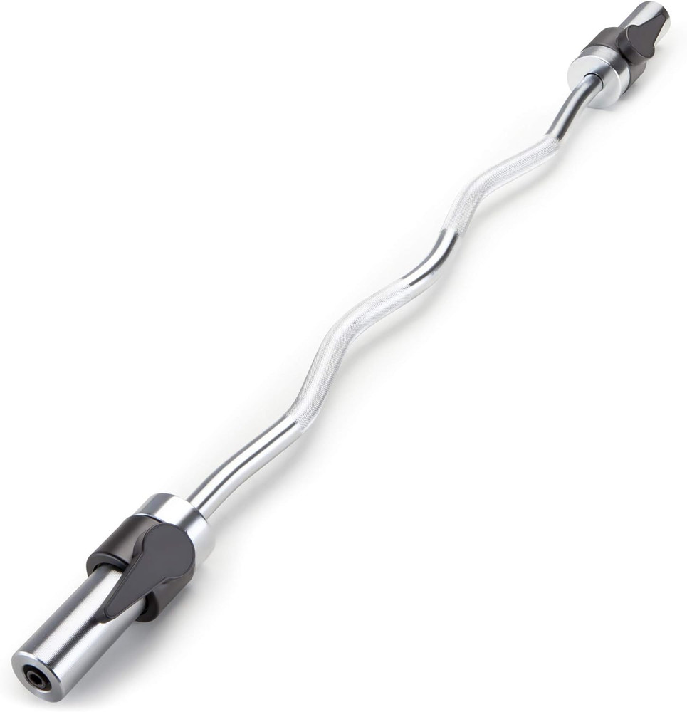 Solid Steel Olympic Weight Bar and Weight Plate Collars Chrome-Plated Exercise W