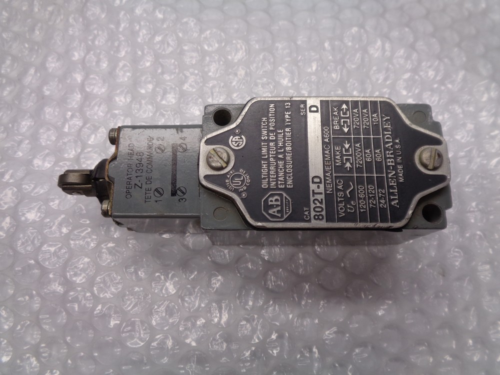 ALLEN BRADLEY 802T-D SER D LIMIT SWITCH UNMP