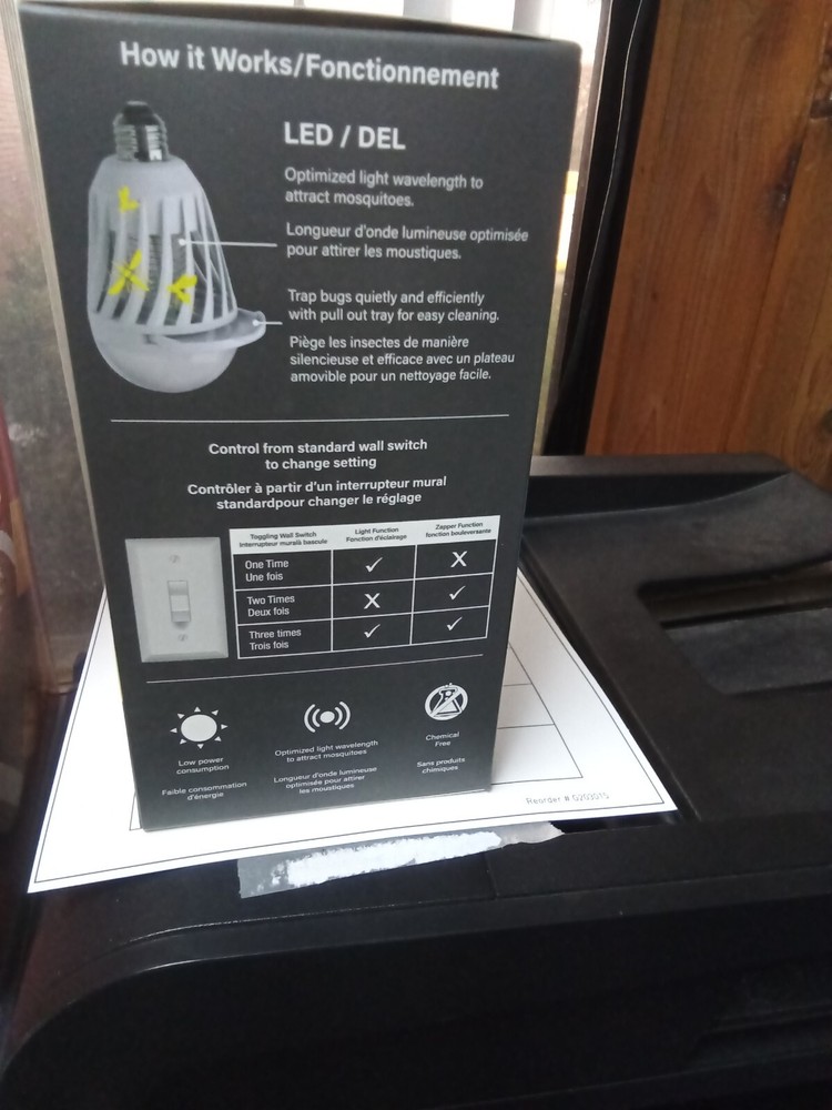 Feit Electric LED Bug Zapper Bulb E26 60-W Replacement Daylight 5000k NEW 2-Pack