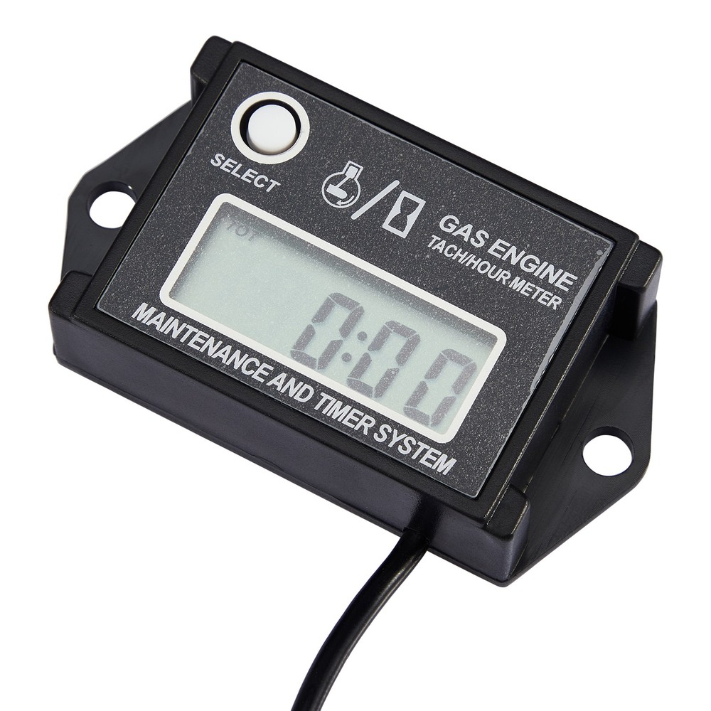 Waterproof Digital Tiny Tach Hour Meter Tachometer Meter Inductive Small Engine