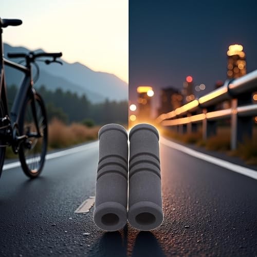 1 Pair Black Bicycle Handlebar Grip Bicycle Motorcycle Antis Super Light Soft