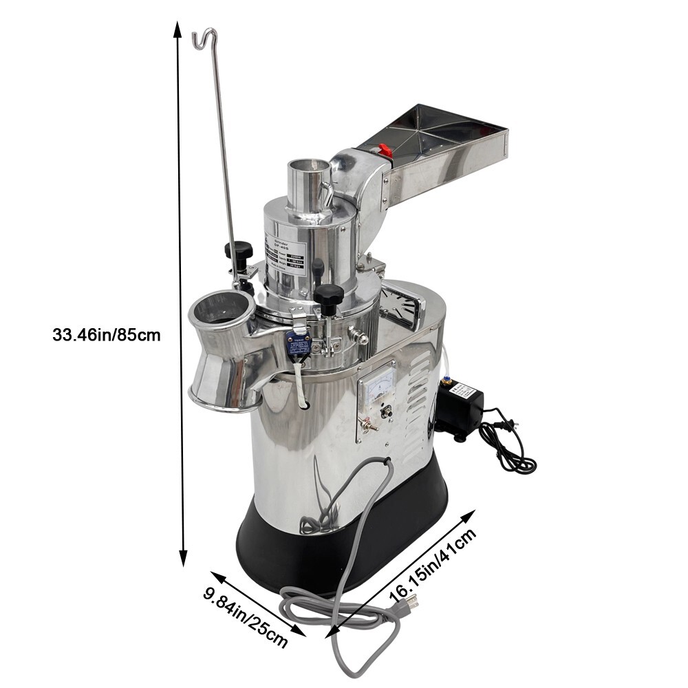 110V Water Cooled Grain Maize Soybean Chickpea Herb Mill Grinder Pulverizer