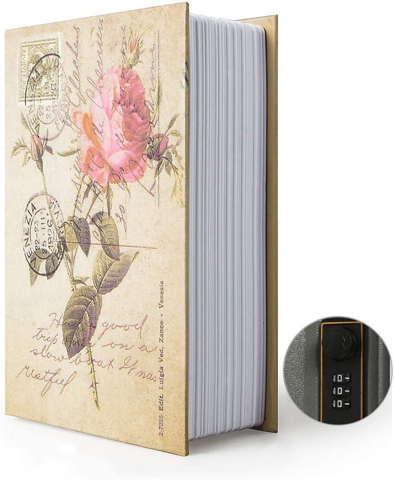 Small Sized Diversion Book Safe Storage Box, Dictionary Secret Safe Can with Sec