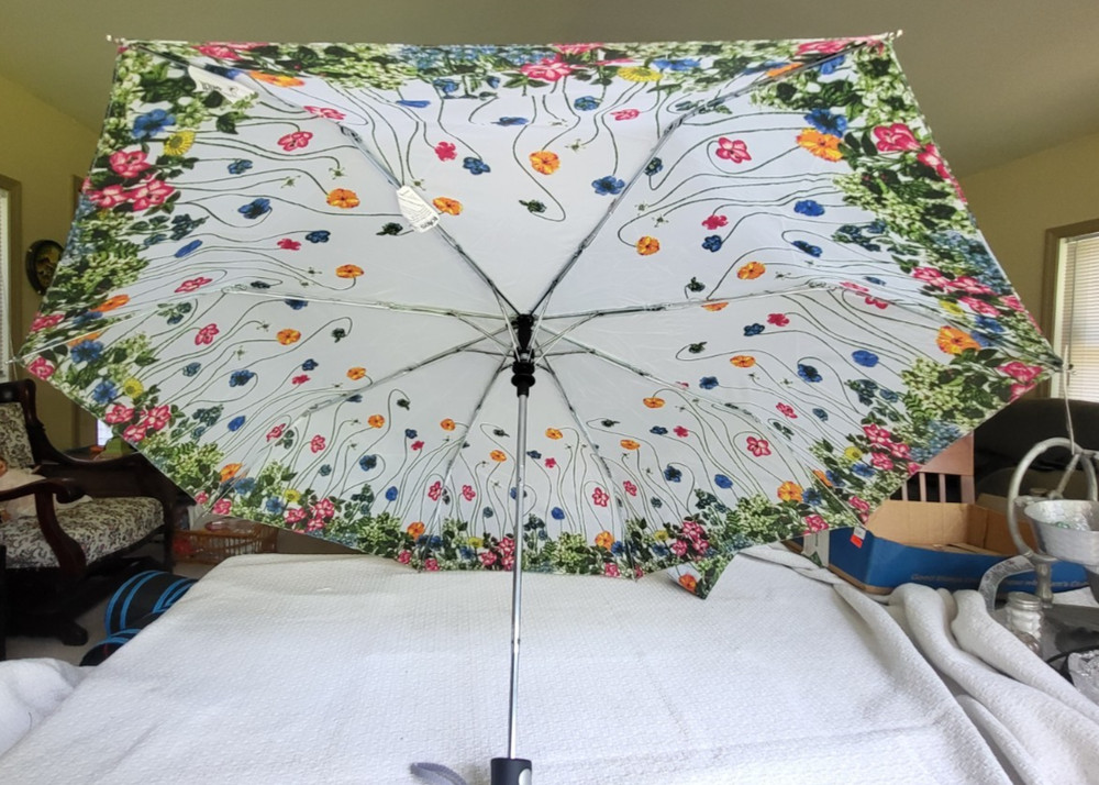 Totes Eco Friendly Floral Umbrella 42" Coverage