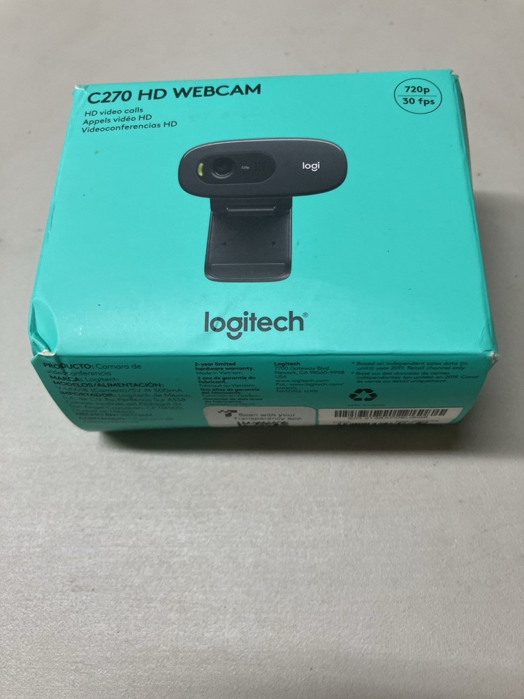 Logitech C270 HD Webcam Video Conferencing Meeting 720p