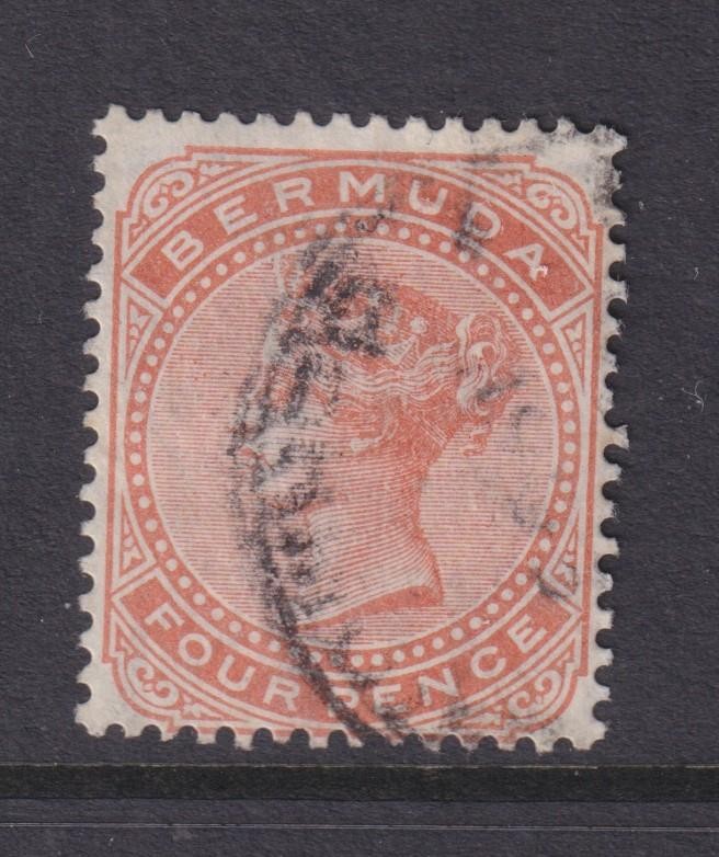 BERMUDA, 1880 CC, 4d. Orange, used.
