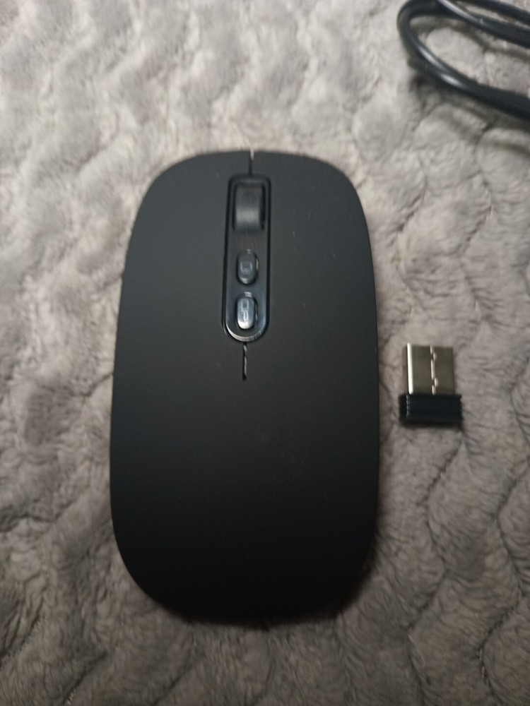 RAPIQUE Bluetooth Wireless Mouse Rechargeable Multi-DeviceTri-Mode, Black