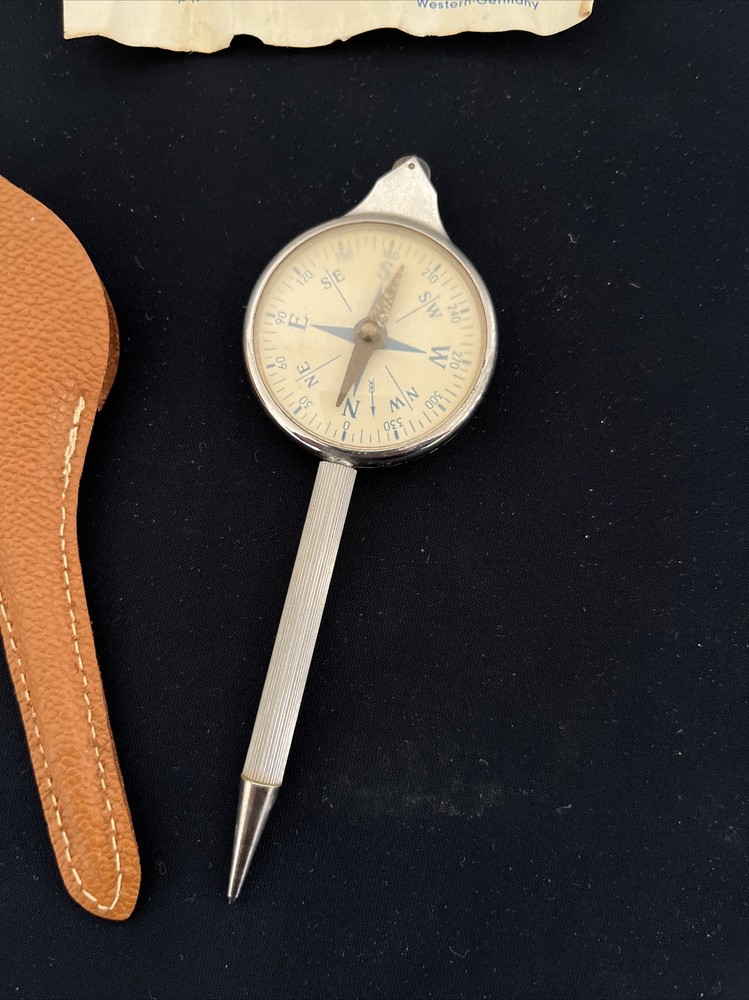 Vintage Map Measures ,Magnetic Compass And Automatic Pencil