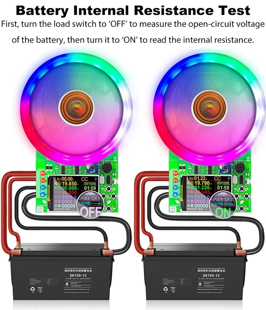 Eyes.sys Electronic Load Tester, USB 180W 200V 20A Multicolor
