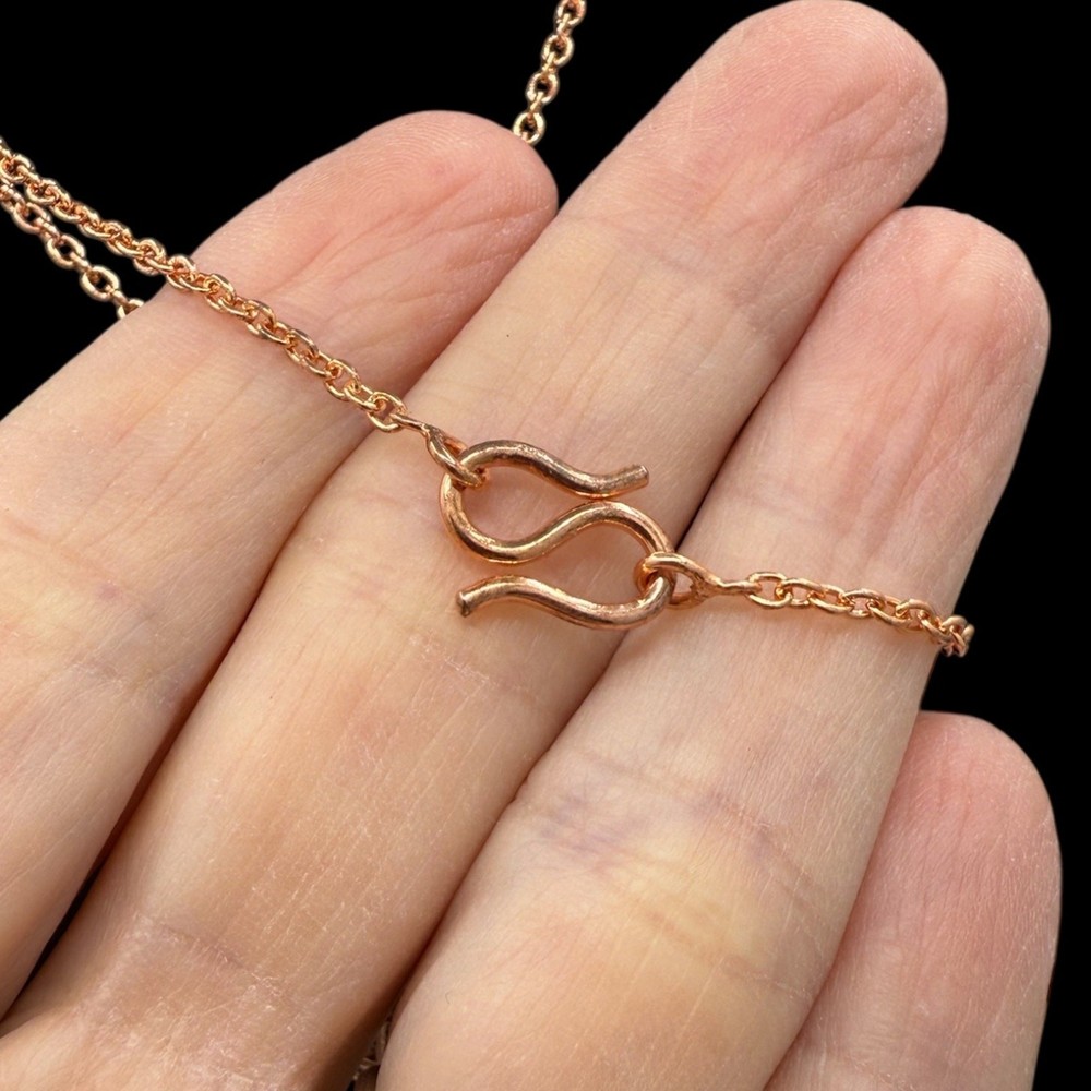 28 inch Copper Chain with Double Hook Clasp Handmade Artisan