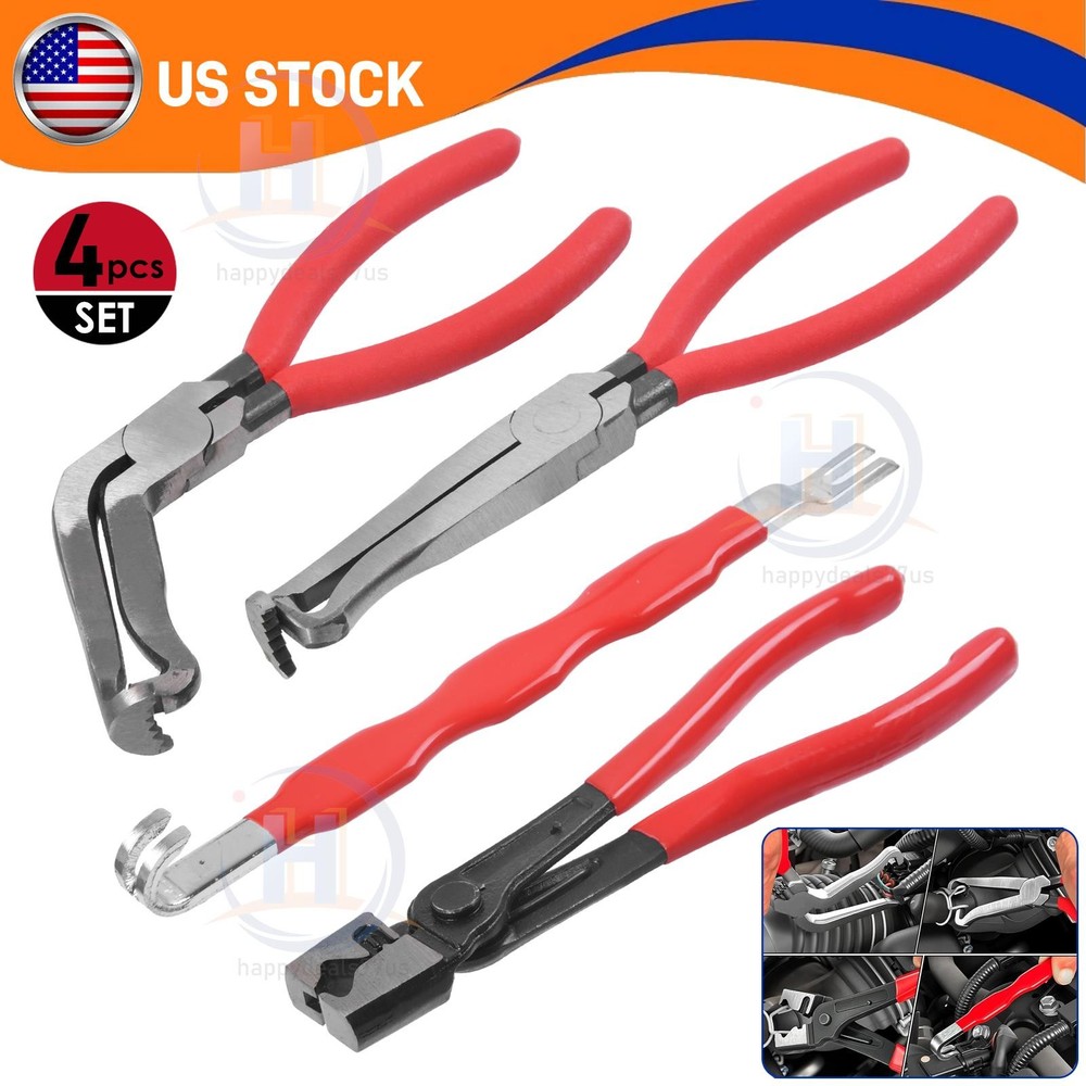 4PC Electrical Disconnect Pliers Connector Separator Terminal Plug Removal Tool.