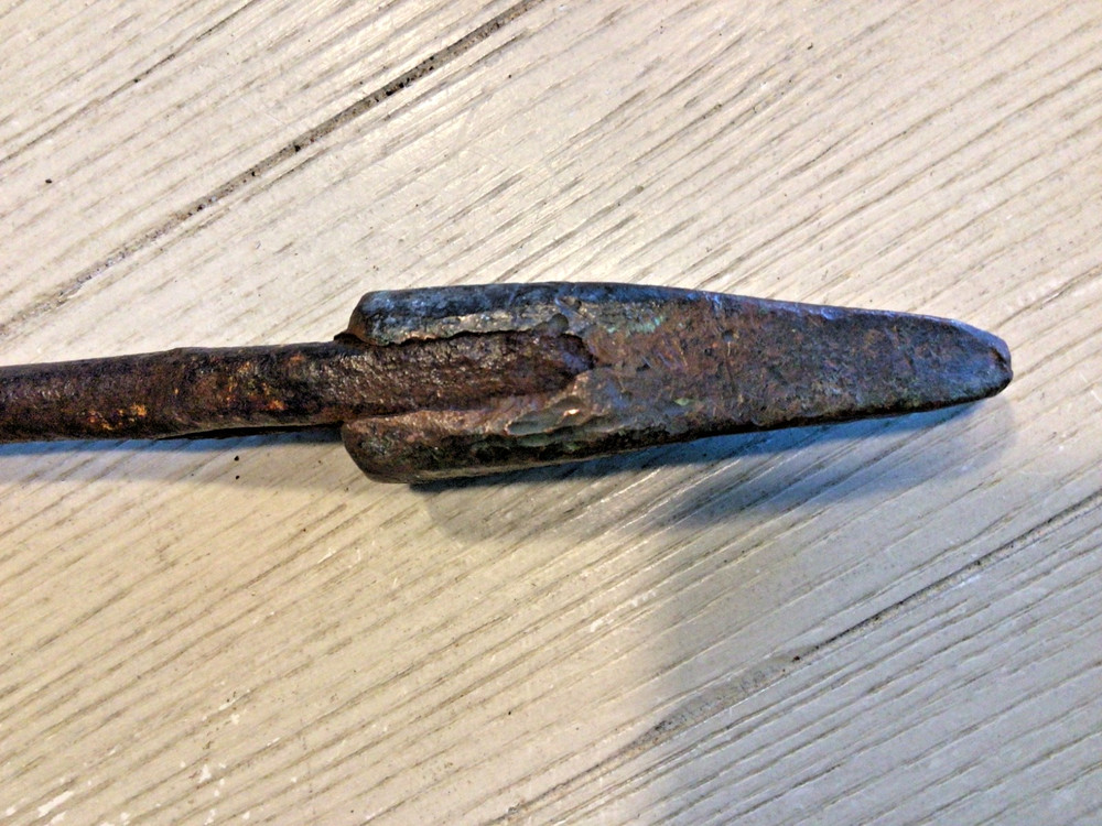 Vintage Primitive Hand Forged Metal Blacksmith Tool