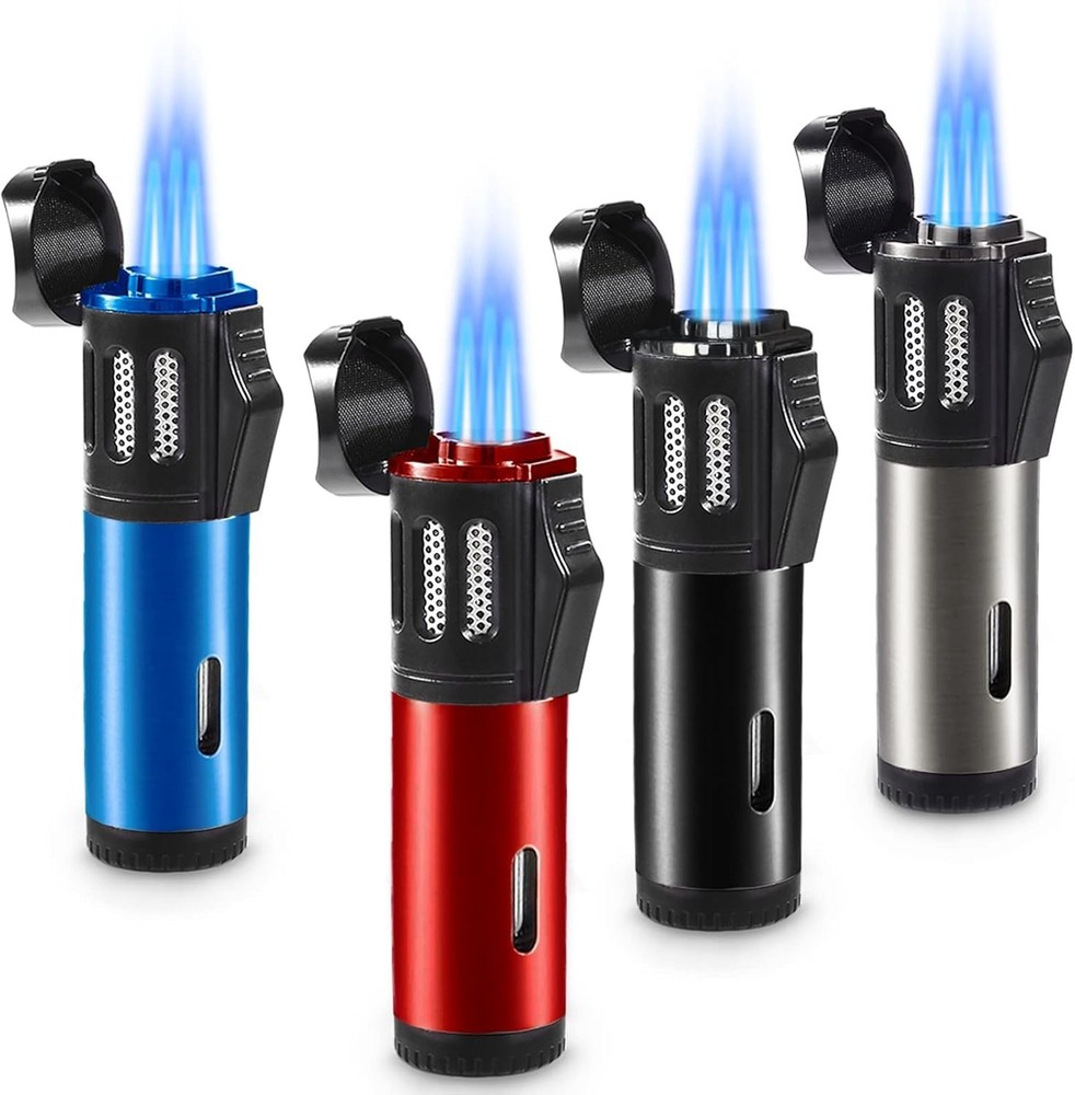 Windproof Butane Lighter 4 Pack - Portable & Adjustable