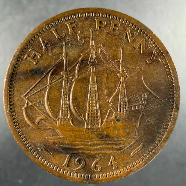 1964 Great Britain Half Penny Choice Example