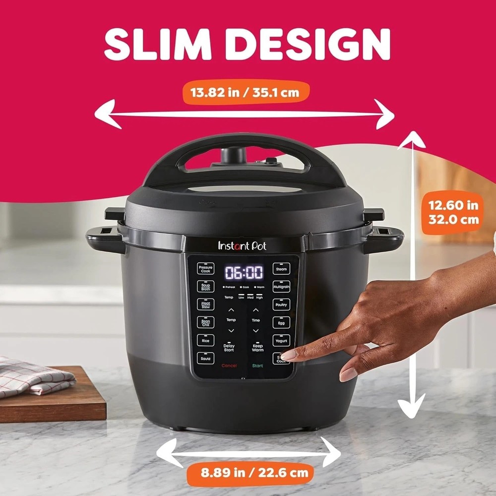 Programmable 6QT Pressure Cooker - Black