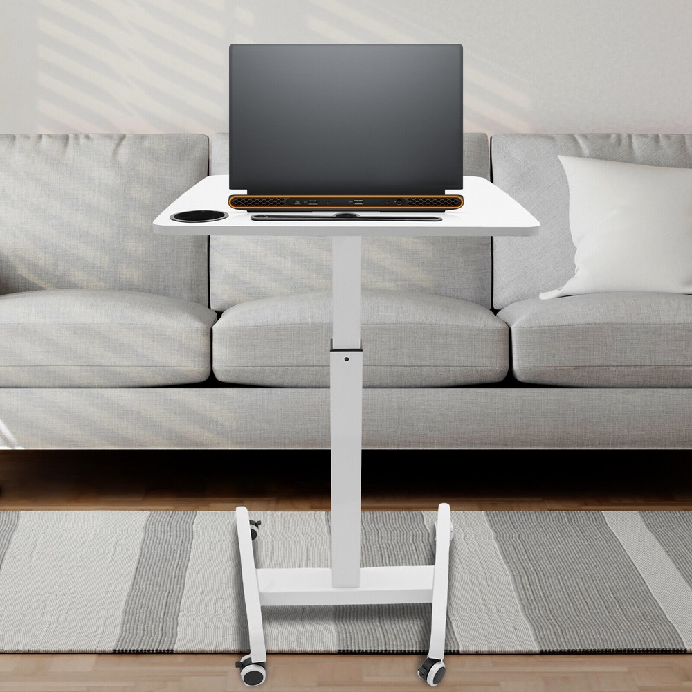 Adjustable Rolling Podium Mobile Standing Laptop Desk Presentation Lectern Table