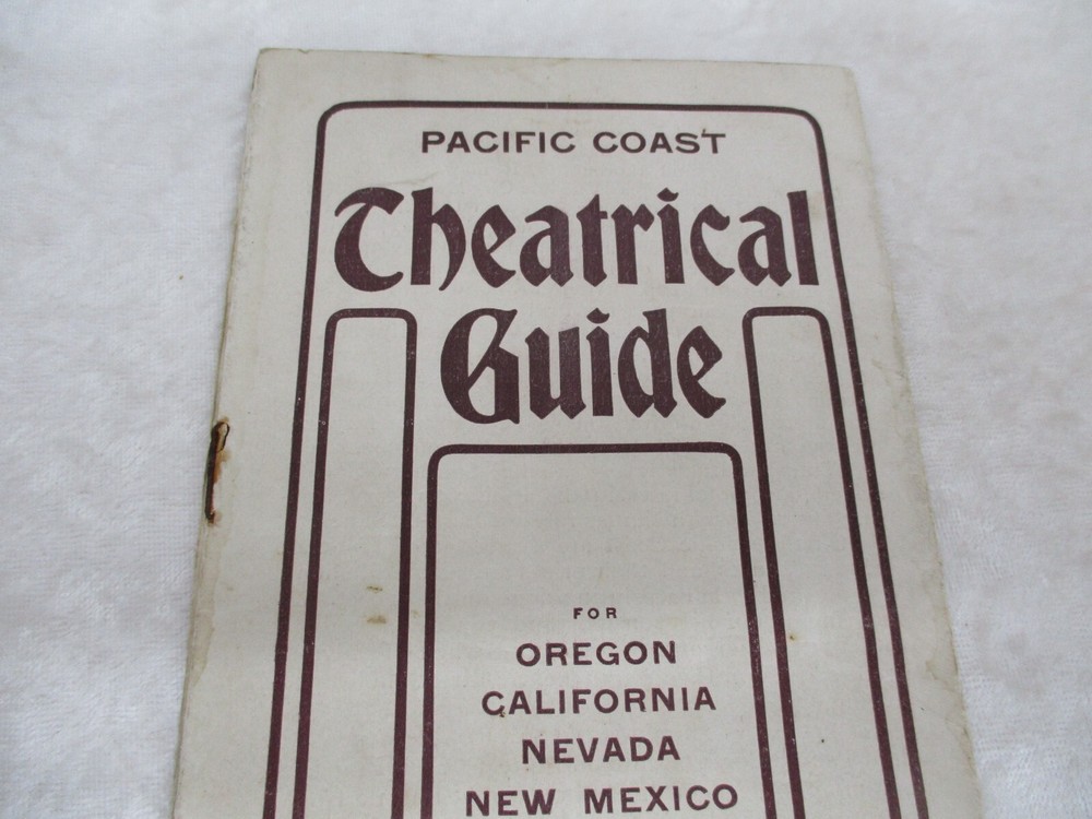 1901 Pacific Coast Theatrical Circuit Guide Pamphlet