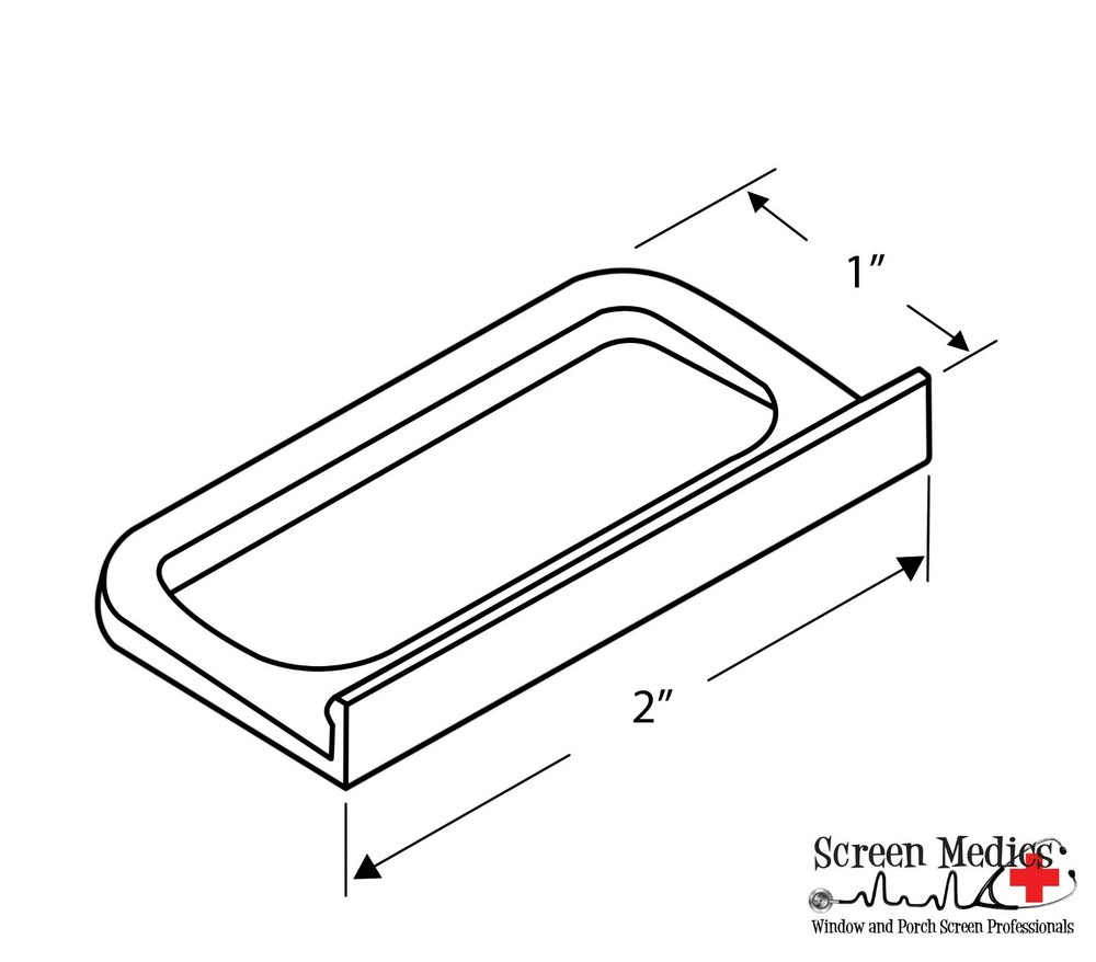 50-Pack Window Screen Pull Tabs - Wide Hollow, Black / Clear VETERAN OWNED CO.