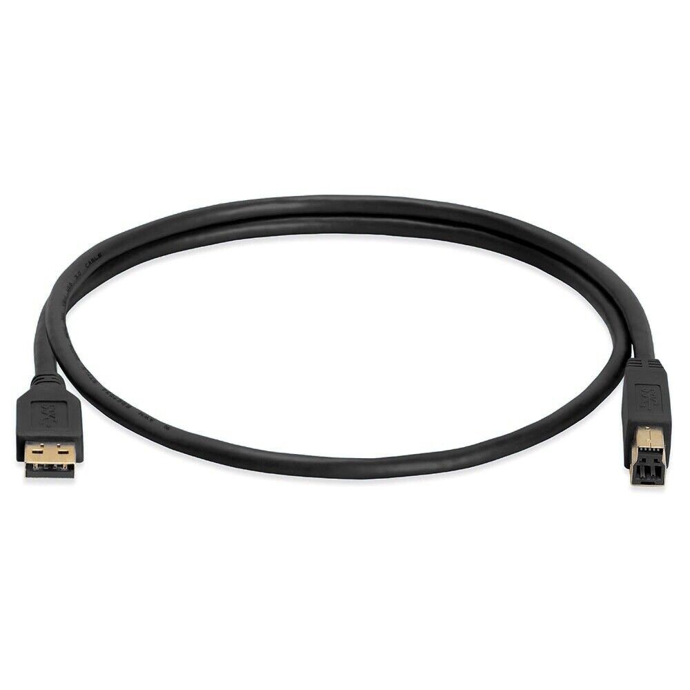 3 Feet Black USB 3.0 Printer Cable USB Type A to B Super Speed Data Transfer