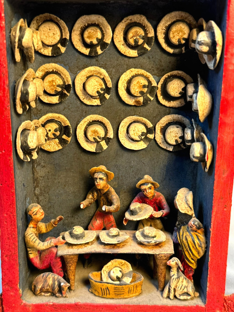 Nicario Jimenez Signed Peruvian Retablo Folk Art Diorama