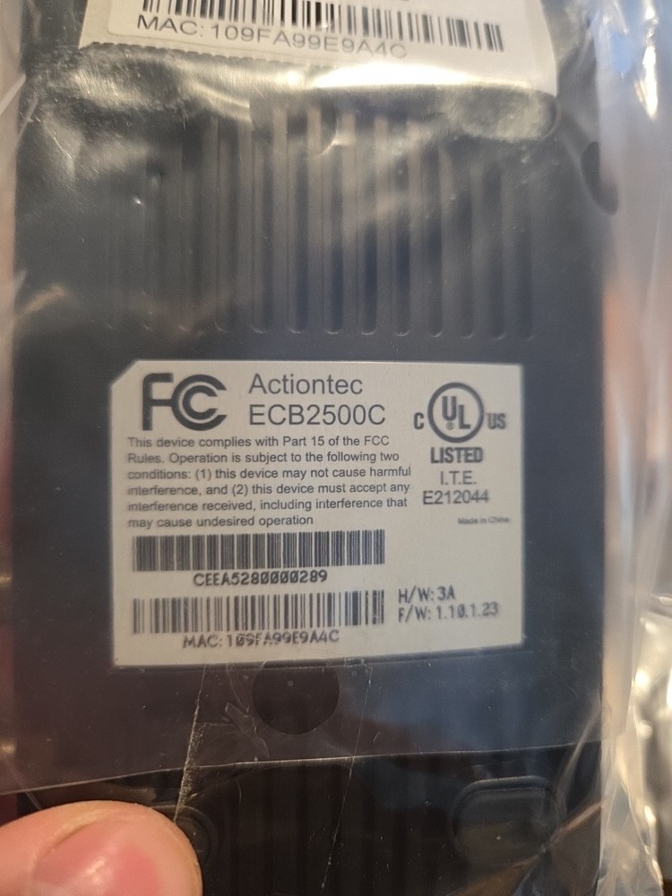 Actiontec ECB2500C Ethernet Network COAX Adapter Kit Homes Without MoCA Routers