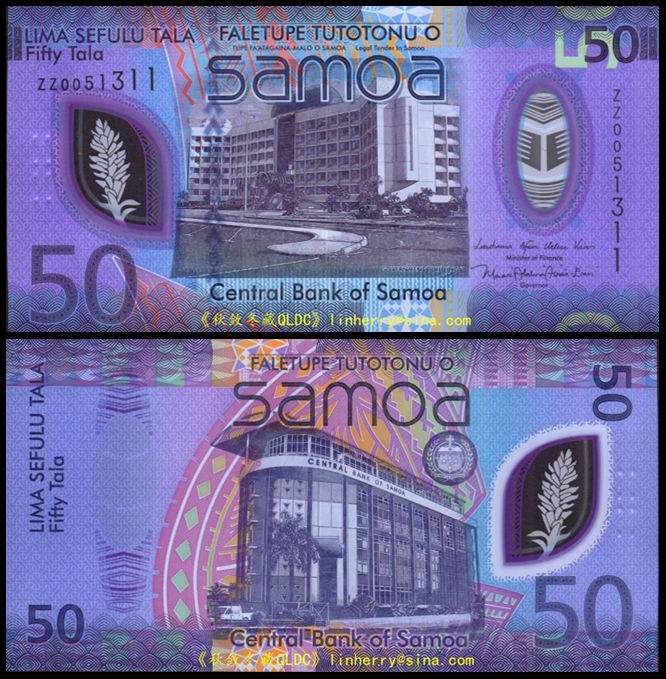 Samoa 50 Tala 2025, Polymer, ZZ Replacement Prefix, UNC