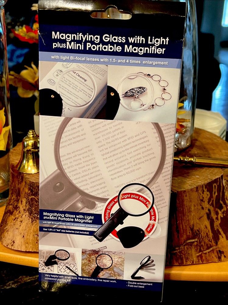 Magnifying Glass with Light Handheld & Stand Includes a Mini Portable Magnifier