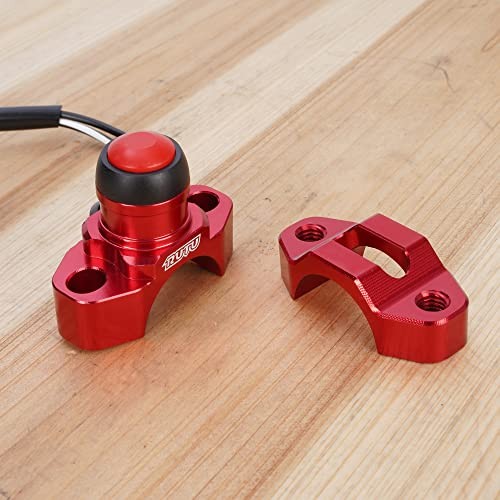 CNC Universal Motorcycle Engine Stop Start Kill with Mounting Backplate Red