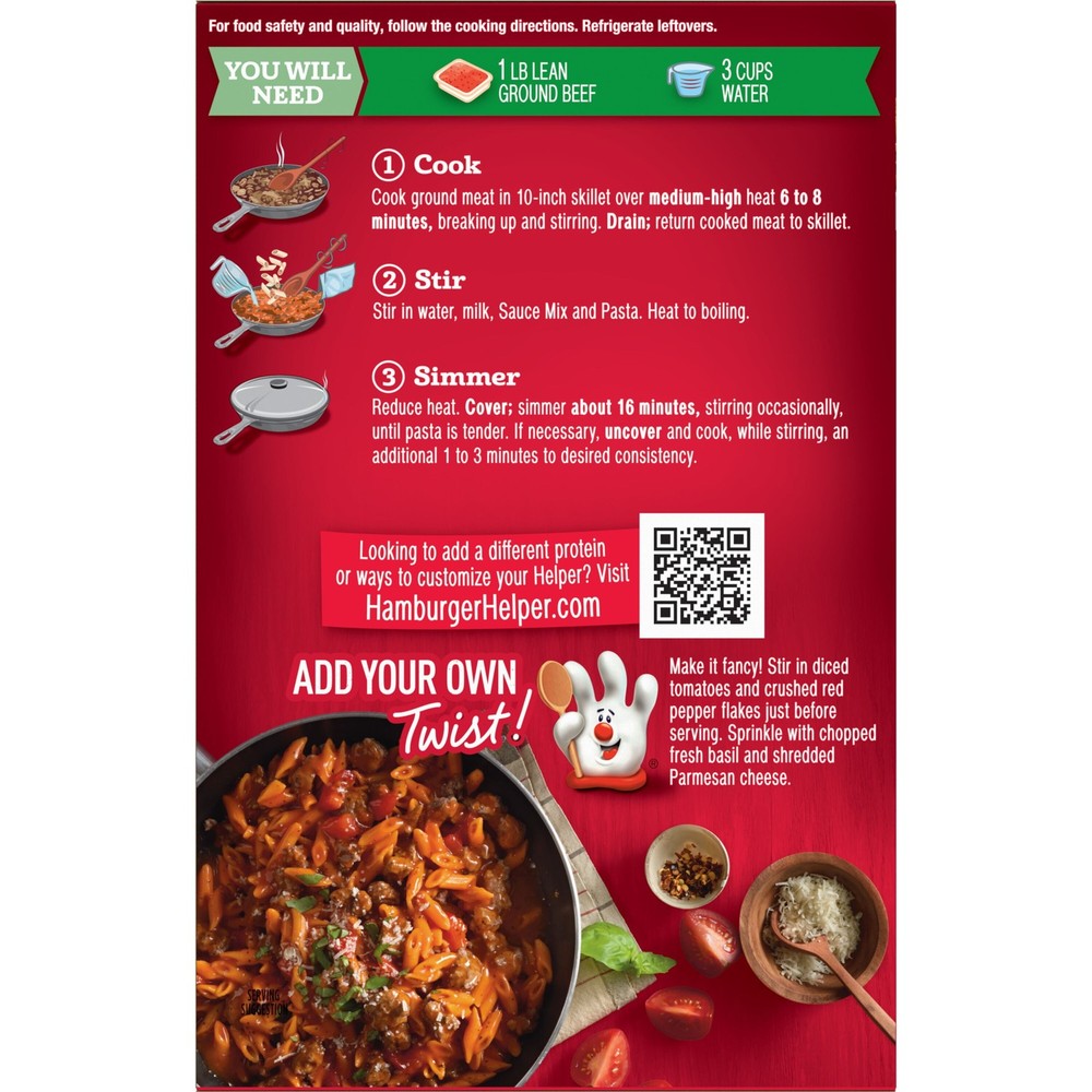 (8 pack) Hamburger Helper Tomato Basil Penne, 7.4 oz Box
