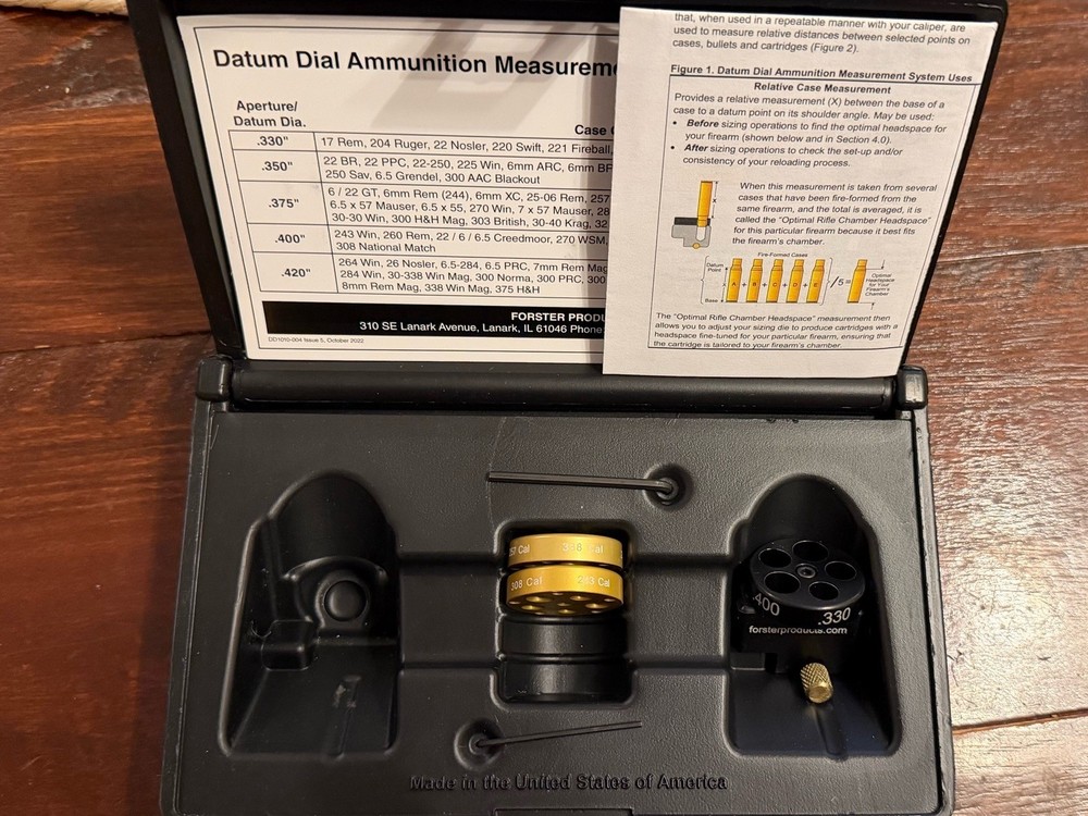 Forster Datum Dial Kit (Datum Dial Ammunition Measurement System)