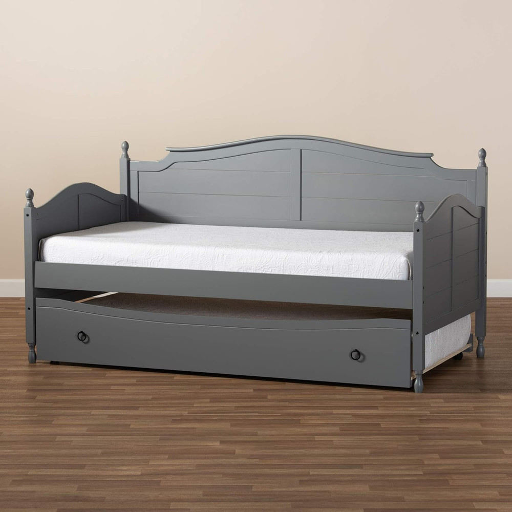 Stylish Grey Single Daybed for Comfortable Sleeping and Relaxing