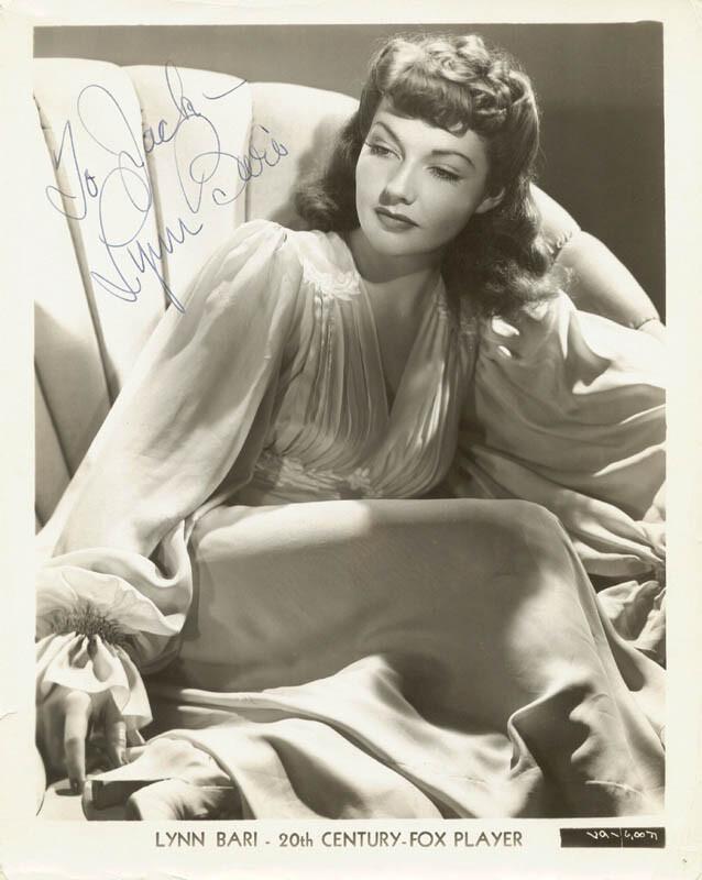 LYNN BARI - AUTOGRAPHED INSCRIBED PHOTOGRAPH