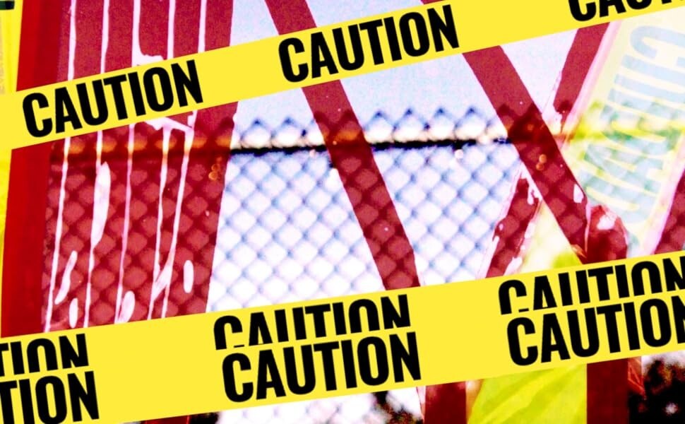 PT-100 Caution Strong BarricadeTape, (Yellow)