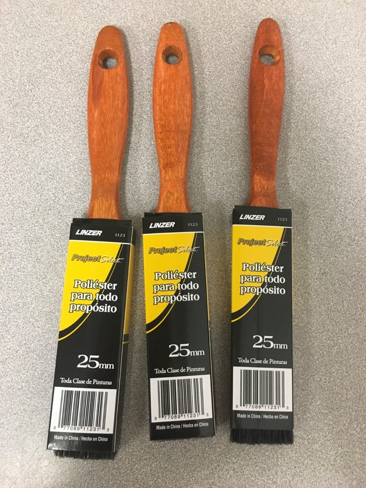 3 PACK-Linzer Project Select 1 in. Flat Paint Brush #17833D