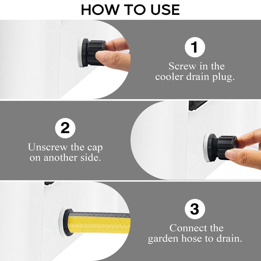 Cooler Drain Plug Hose Connection, Cooler Plug Replacement Compatible with Ye...