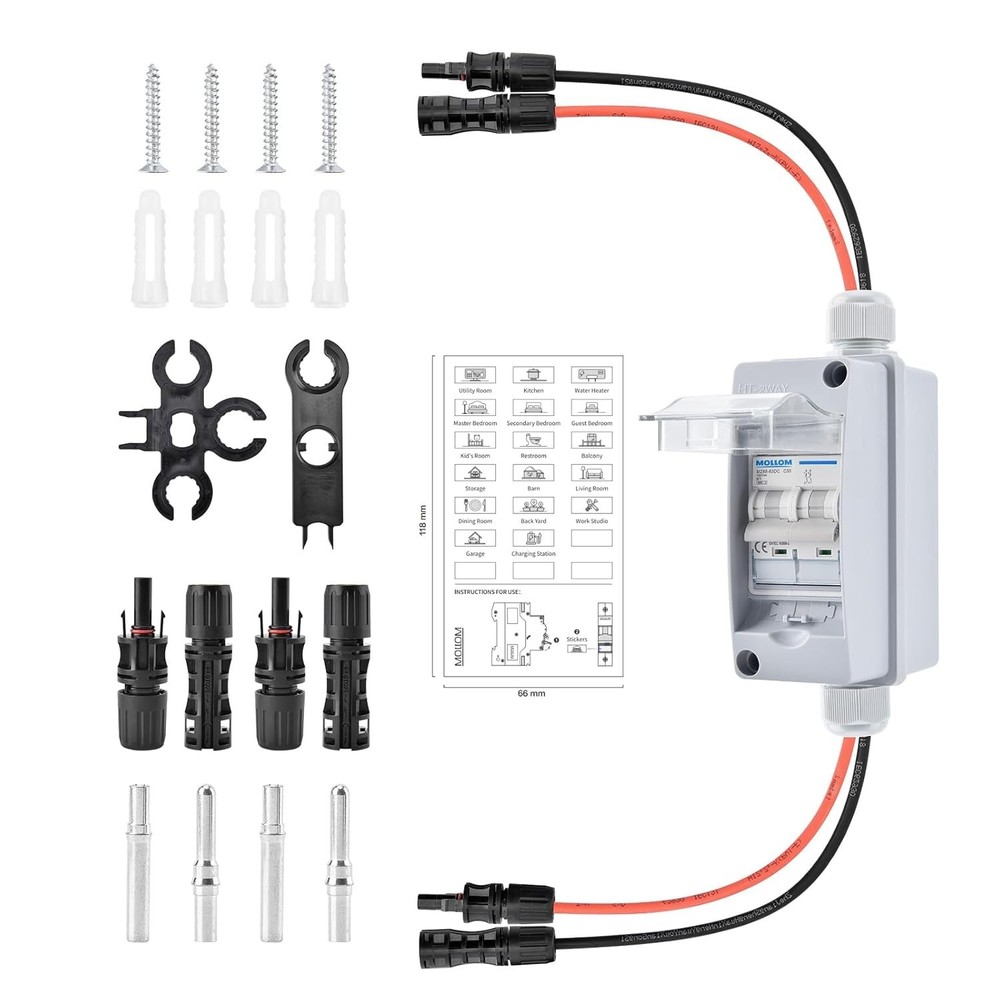 High-Performance 1000V 30A Solar Disconnect Switch & Breaker Box