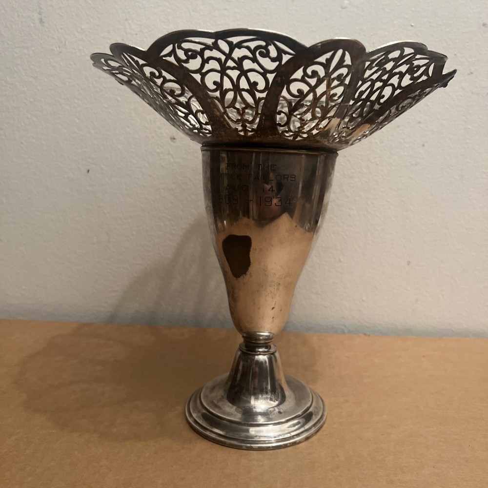 Trophy Cup Figural Silver 1900s H-10”