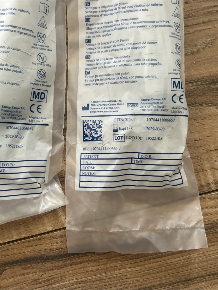 Syringe Piston Irrigation Quantity 8 Amsino Amsure