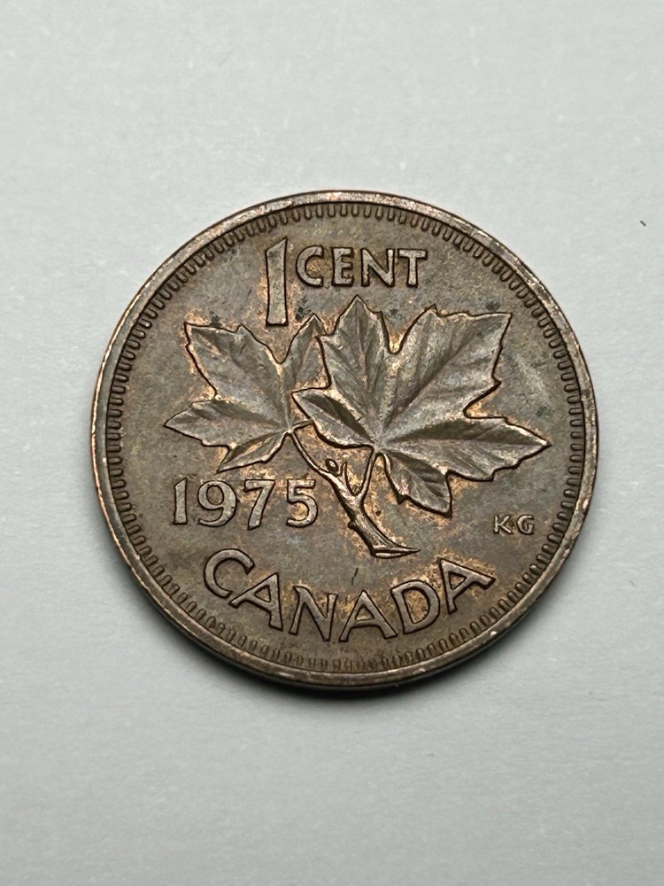 Canada 1 Cent 1975 Bronze Coin Elizabeth II
