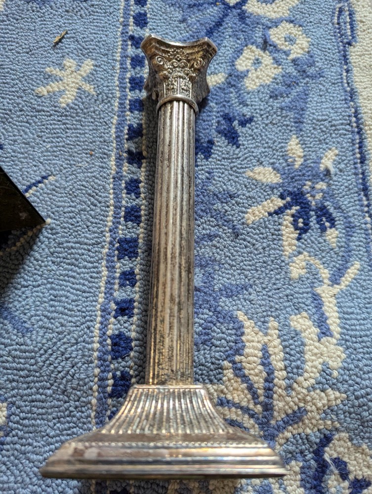 Silver Plated Cast Candle Holders