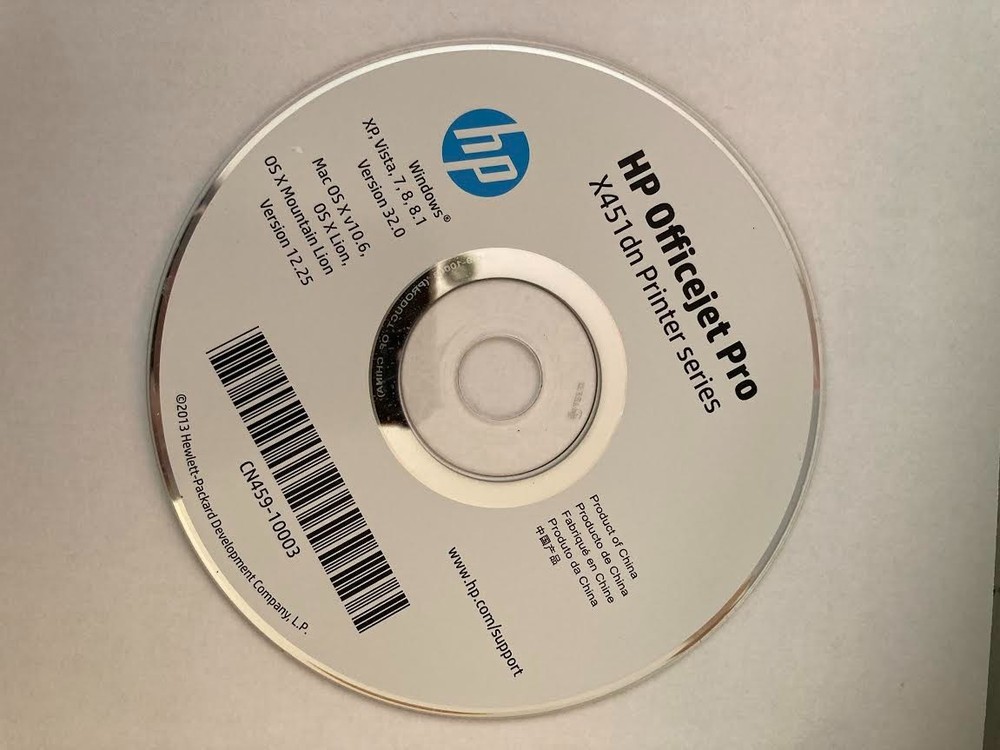 Genuine HP OfficeJet Pro X451dn  Setup Installation CD ROM Software Driver Disk
