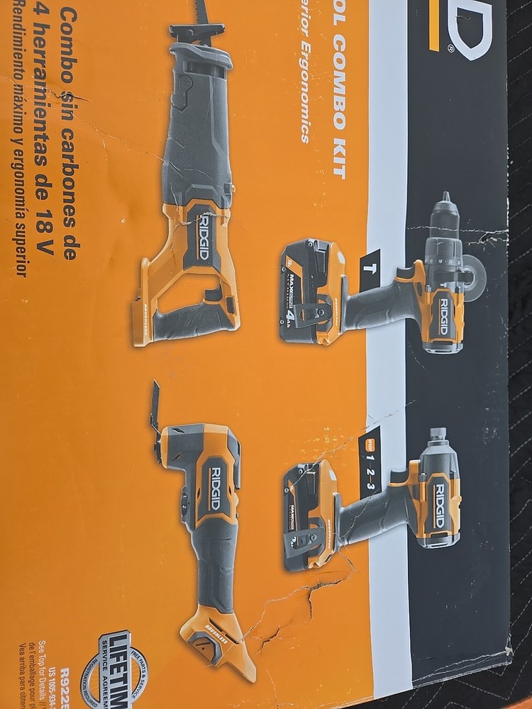 RIDGID R9225 18V Brushless Combo Kit