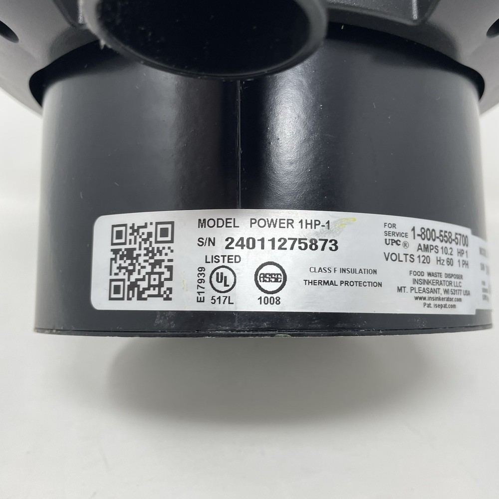 InSinkErator Power 1HP Garbage Disposal,Power Series EZ Connect Black Open Box