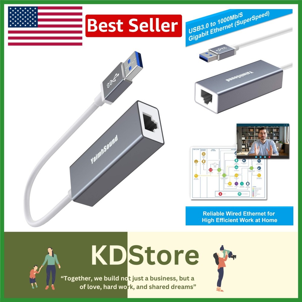 Gigabit USB Ethernet Adapter for Fast, Stable Wired Network